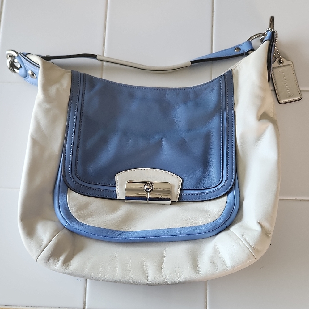 Two-Tone Blue and White Women's Bag